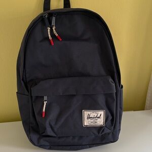 Herschel Large Navy Blue Canvas Backpack